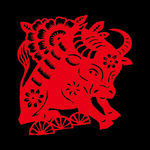 牛年剪纸图片