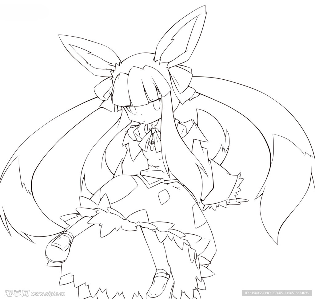 线描人物