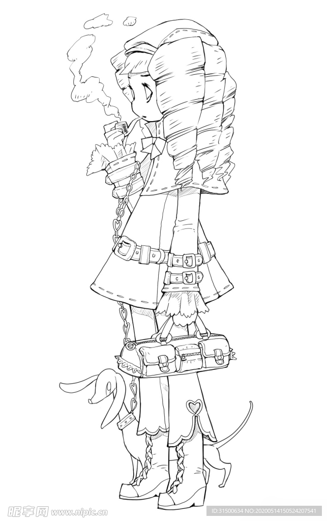 线描人物