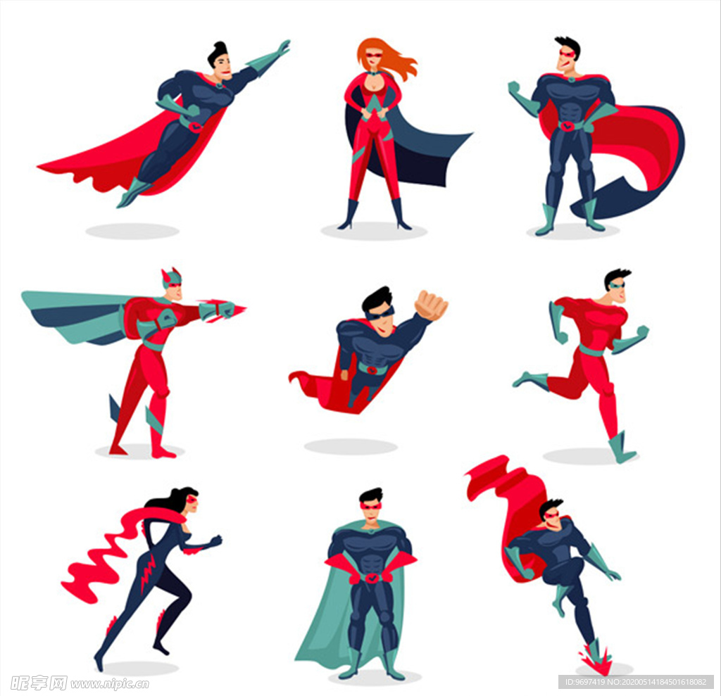 矢量 超人披风素材