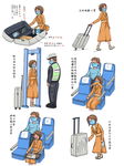 飞机场候机大厅疫情期间防疫检查