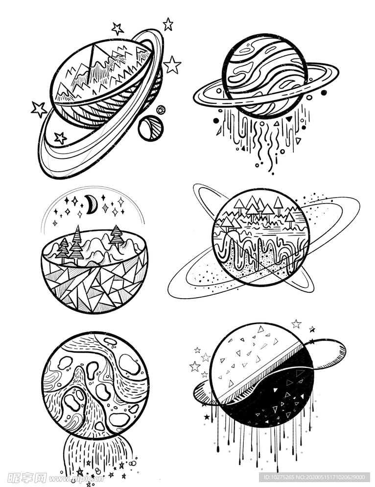 素描银河系画法图片