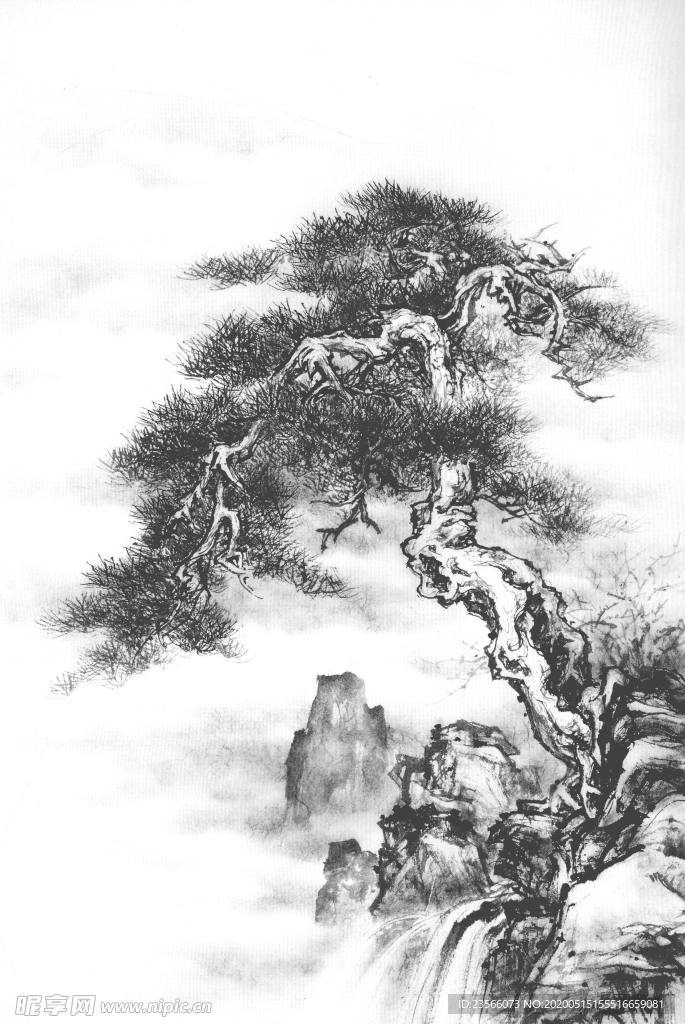 速写风景国画图案