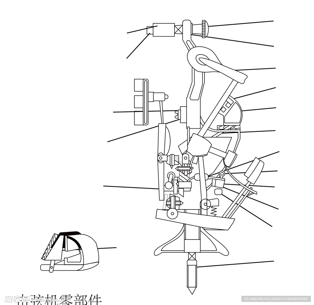 击弦机零部件 钢琴配置图设计