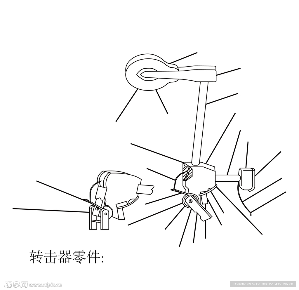 钢琴的转击器零件