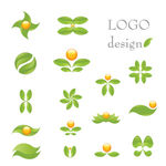 绿叶主题logo模板
