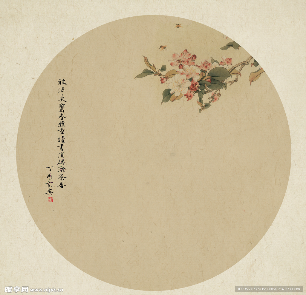 中国风工笔画背景