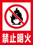 禁止明火安全标识牌警示牌