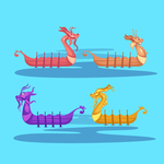 矢量端午龙舟