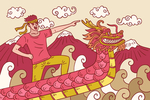 矢量端午龙舟