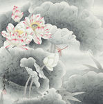水墨荷花