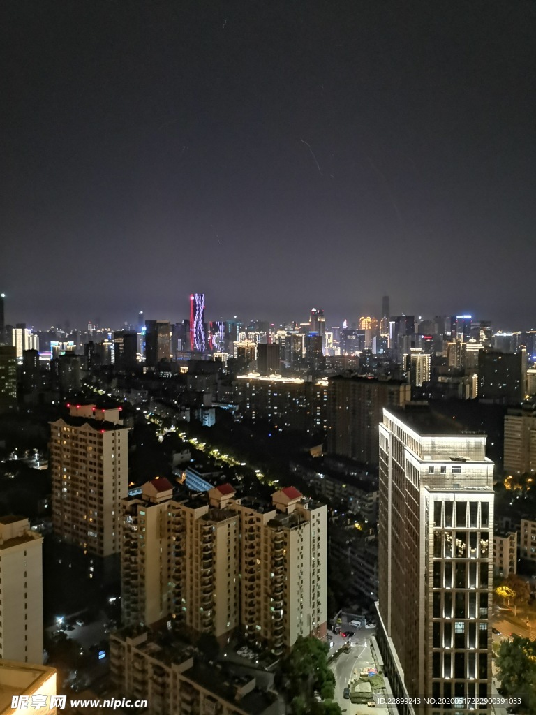 武汉市洪山区夜景