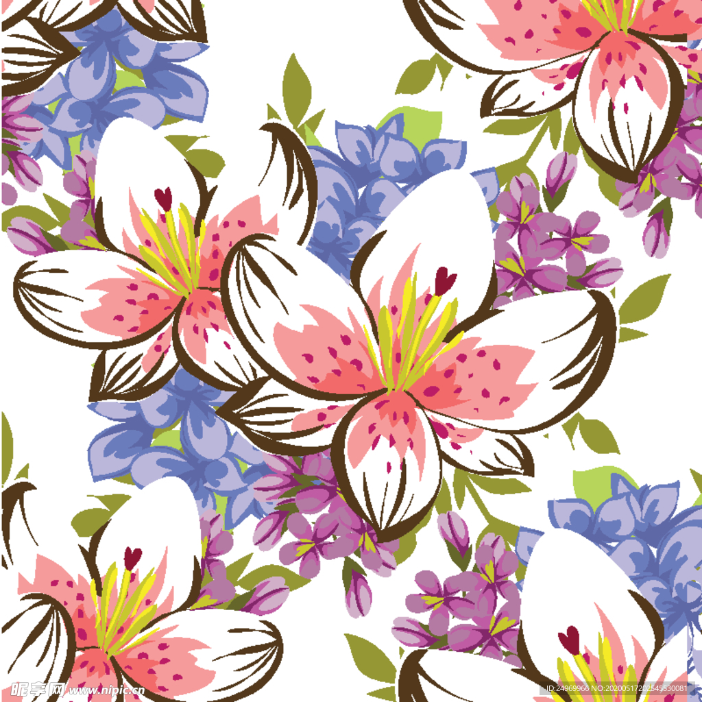 连续花纹