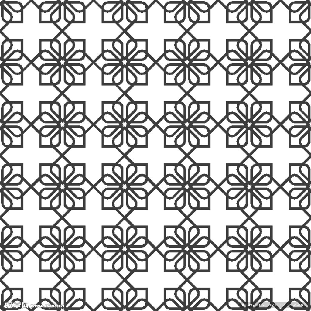 连续花纹