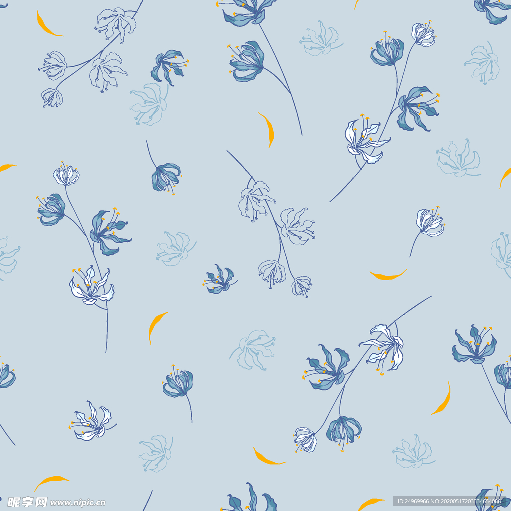 连续花纹
