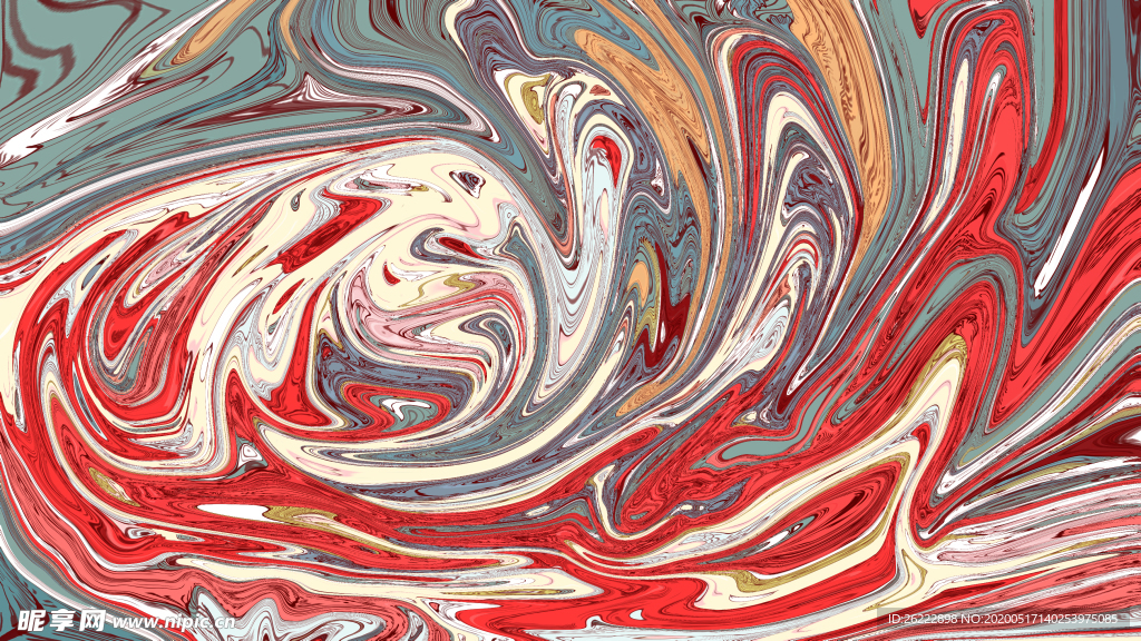 日式玫瑰植物扭转液化效果图