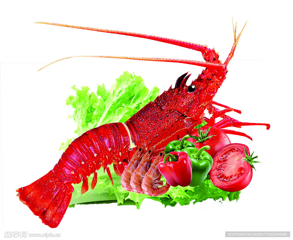 龙虾蔬菜