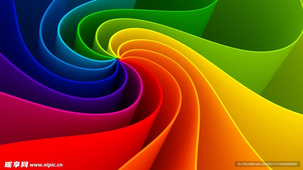 七彩辐射花纹素材