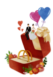 婚姻结婚插画元素素材
