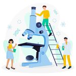 生物学医学研究矢量插画