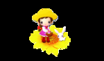 太阳 花 小兔 小女孩