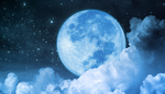 星球天空云朵大气蓝色背景素材
