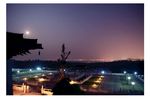 佛教道场外夜景