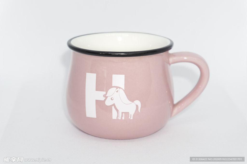 粉色小马图案水杯