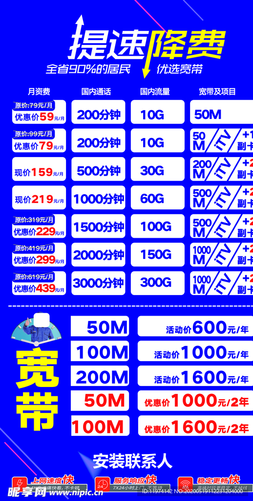 电信5G套餐资费表