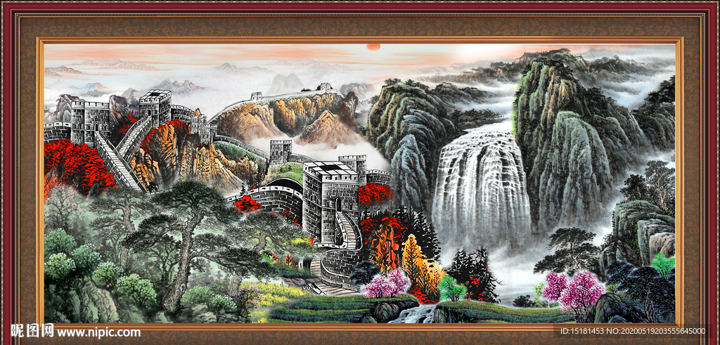 巨幅山水图