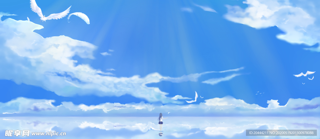 蓝天少女治愈心灵
