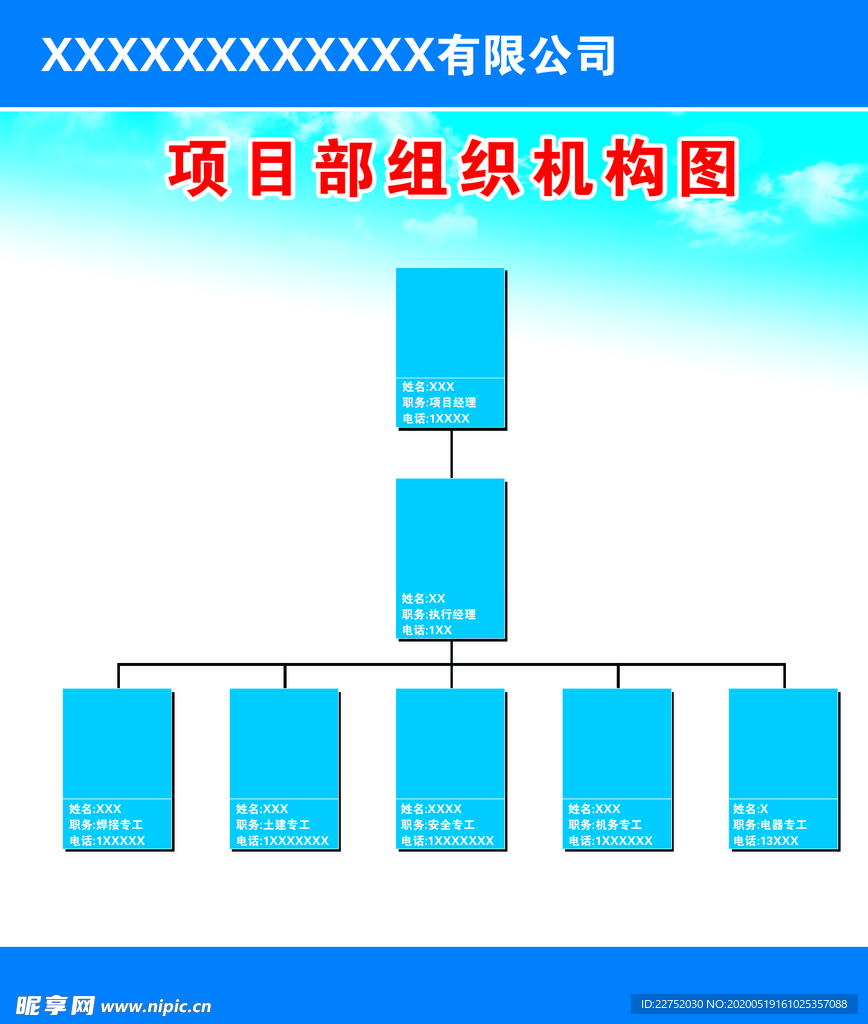 项目部组织机构图