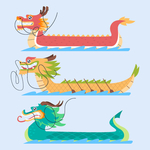矢量端午龙舟