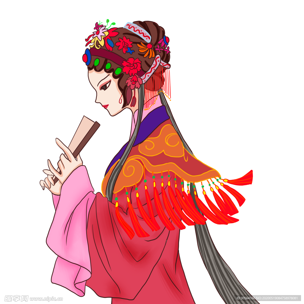 戏曲人物古风女性中国风国粹素材