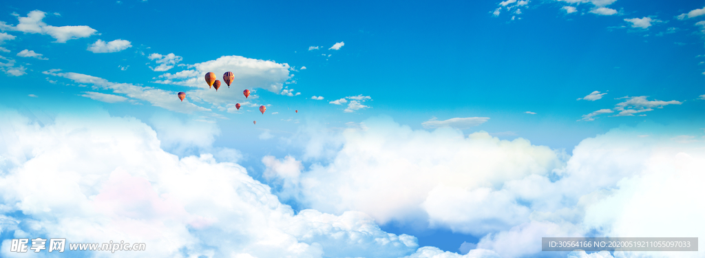 天空云层蓝色蓝天清新自然背景