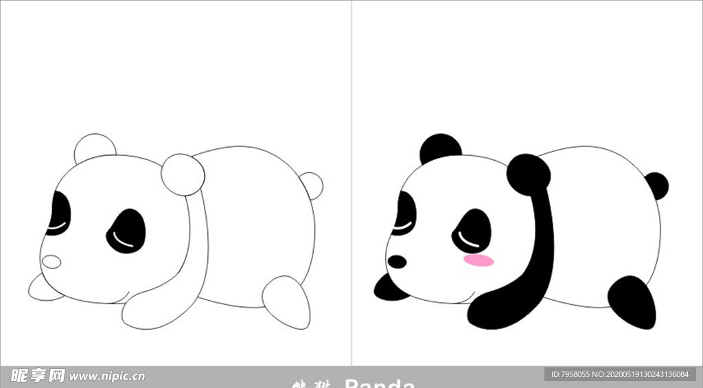 熊猫简笔画