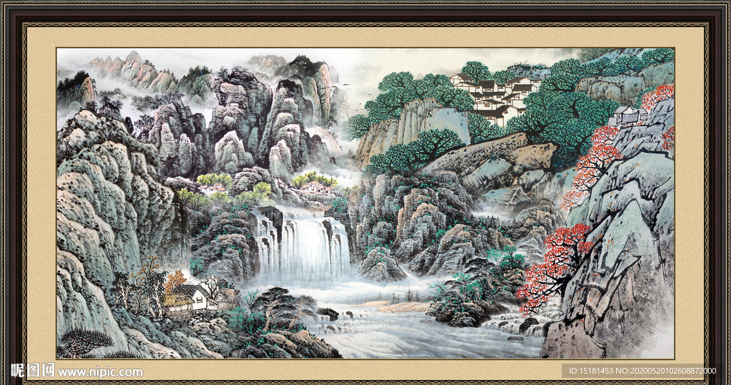 巨幅山水图