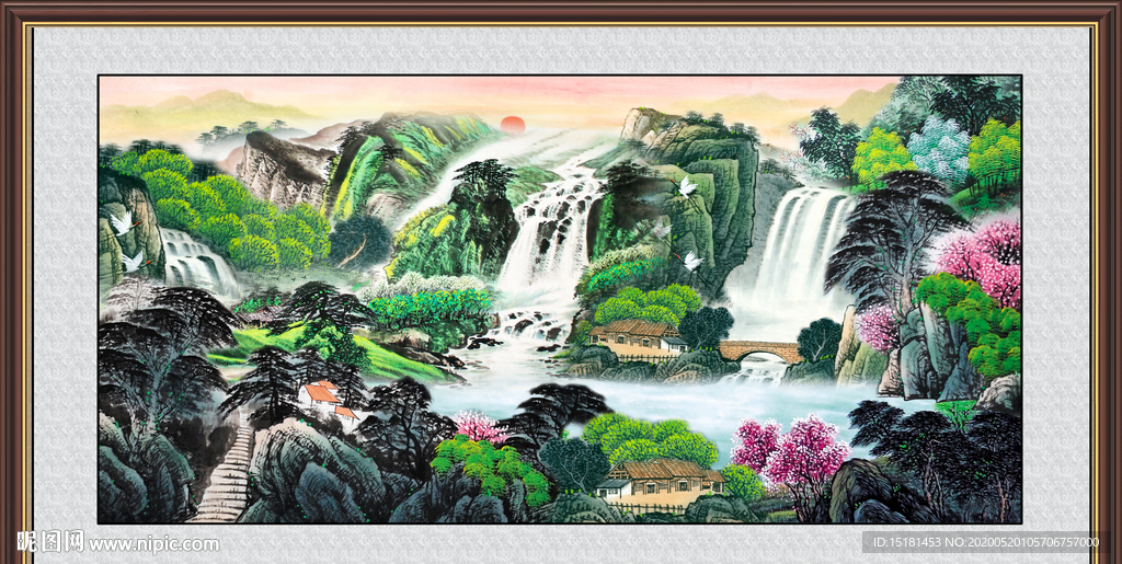 巨幅山水图