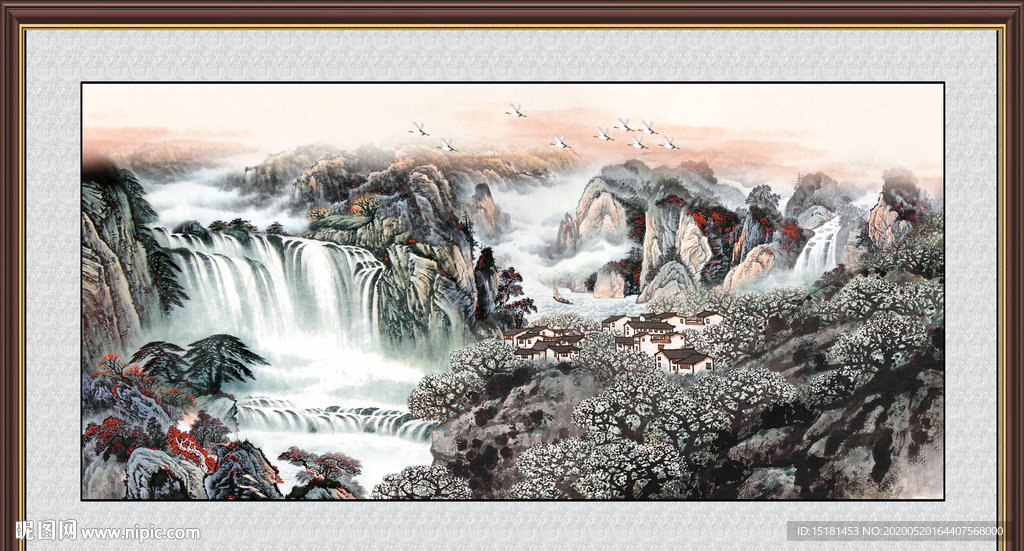 巨幅山水图