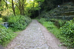 农村乡村田间小路石板路
