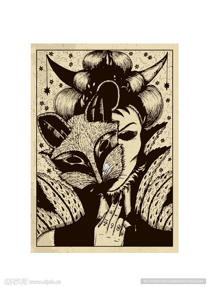 素描画