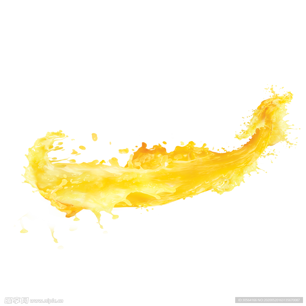 果汁黄色飞溅动感鲜榨海报素材
