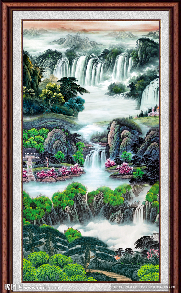 竖版山水画