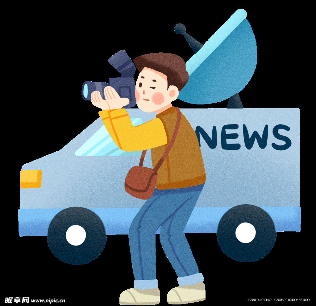 记者照相新闻车