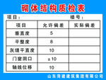砌体结构质检表