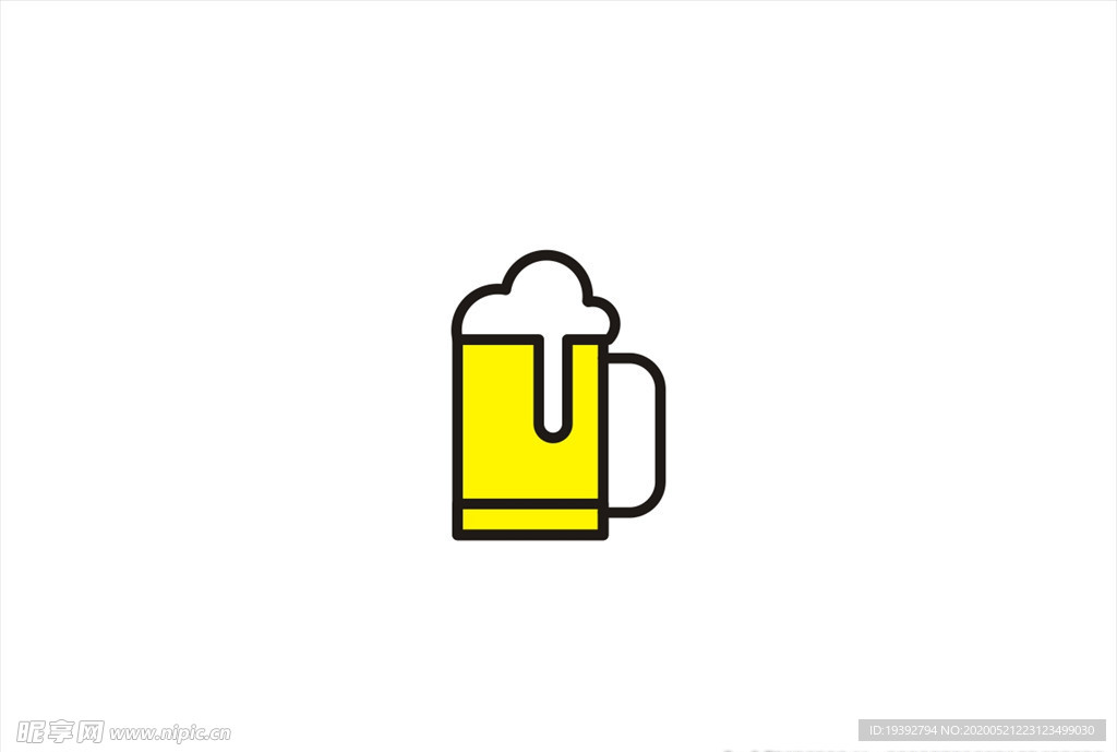 啤酒广告图标素材矢量