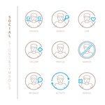 线条图标 线条icon 简洁图