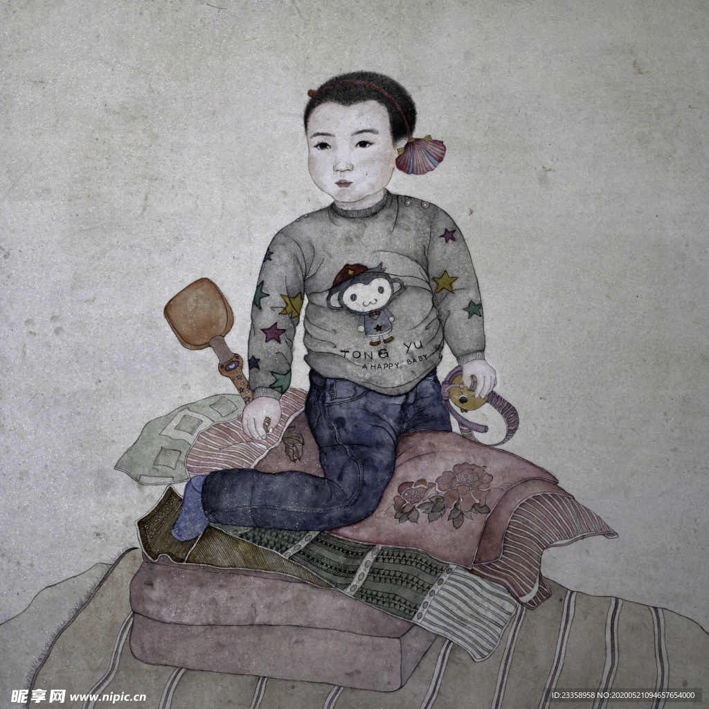 中国画 陪伴