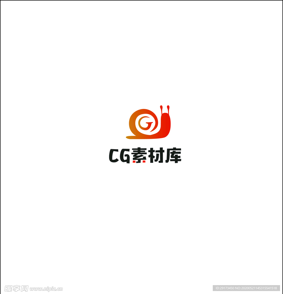 CG素材库蜗牛标志