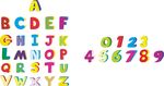 彩色艺术字母与数字